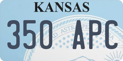 KS license plate 350APC