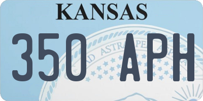 KS license plate 350APH