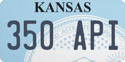 KS license plate 350API