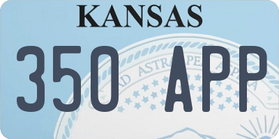 KS license plate 350APP