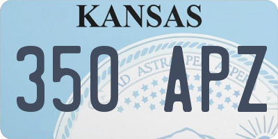 KS license plate 350APZ