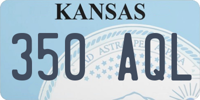 KS license plate 350AQL