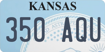 KS license plate 350AQU