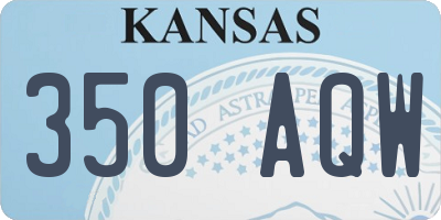 KS license plate 350AQW