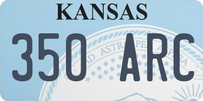 KS license plate 350ARC