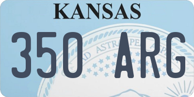 KS license plate 350ARG