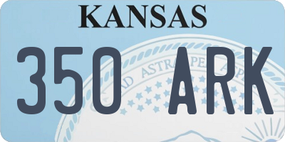 KS license plate 350ARK