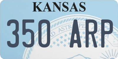 KS license plate 350ARP