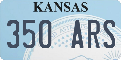 KS license plate 350ARS