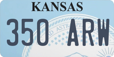 KS license plate 350ARW