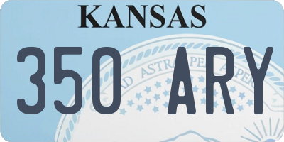 KS license plate 350ARY