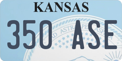 KS license plate 350ASE