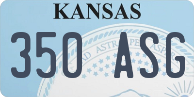 KS license plate 350ASG
