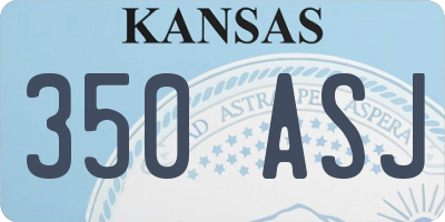 KS license plate 350ASJ