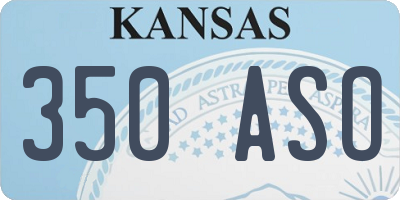 KS license plate 350ASO