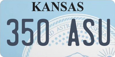KS license plate 350ASU