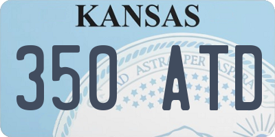 KS license plate 350ATD