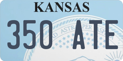 KS license plate 350ATE