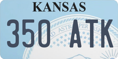 KS license plate 350ATK