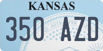 KS license plate 350AZD
