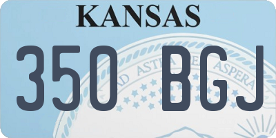 KS license plate 350BGJ