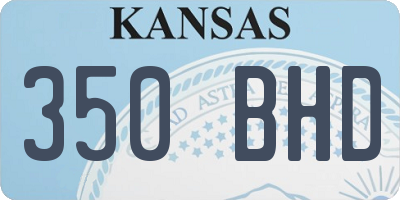 KS license plate 350BHD