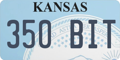 KS license plate 350BIT