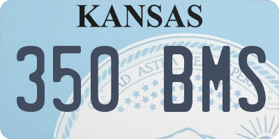 KS license plate 350BMS