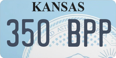 KS license plate 350BPP