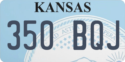 KS license plate 350BQJ