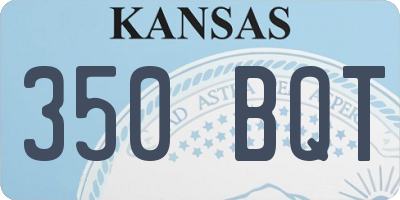KS license plate 350BQT