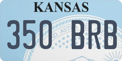KS license plate 350BRB