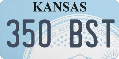 KS license plate 350BST