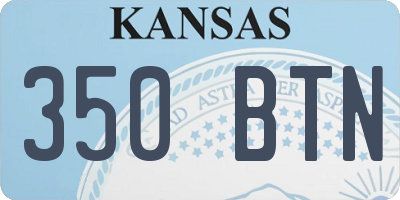 KS license plate 350BTN