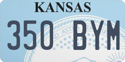 KS license plate 350BYM