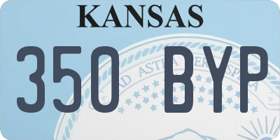 KS license plate 350BYP