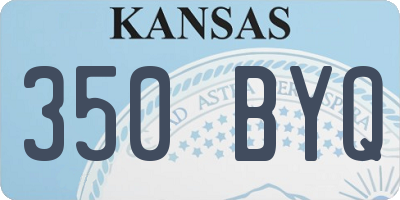 KS license plate 350BYQ