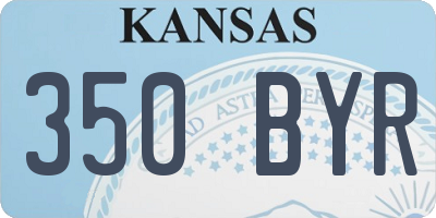 KS license plate 350BYR