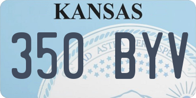 KS license plate 350BYV