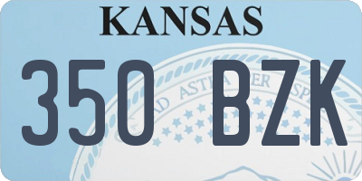 KS license plate 350BZK
