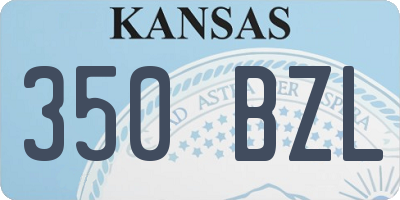 KS license plate 350BZL