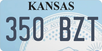 KS license plate 350BZT
