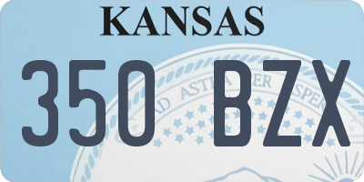 KS license plate 350BZX
