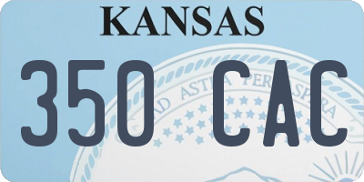 KS license plate 350CAC