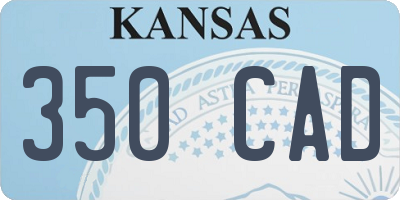 KS license plate 350CAD
