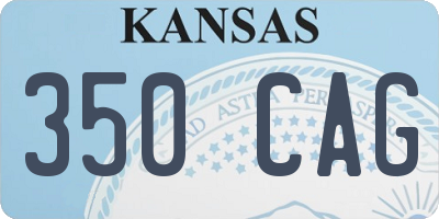 KS license plate 350CAG