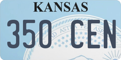 KS license plate 350CEN