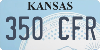 KS license plate 350CFR