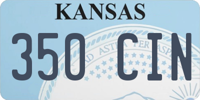 KS license plate 350CIN