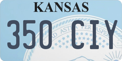 KS license plate 350CIY